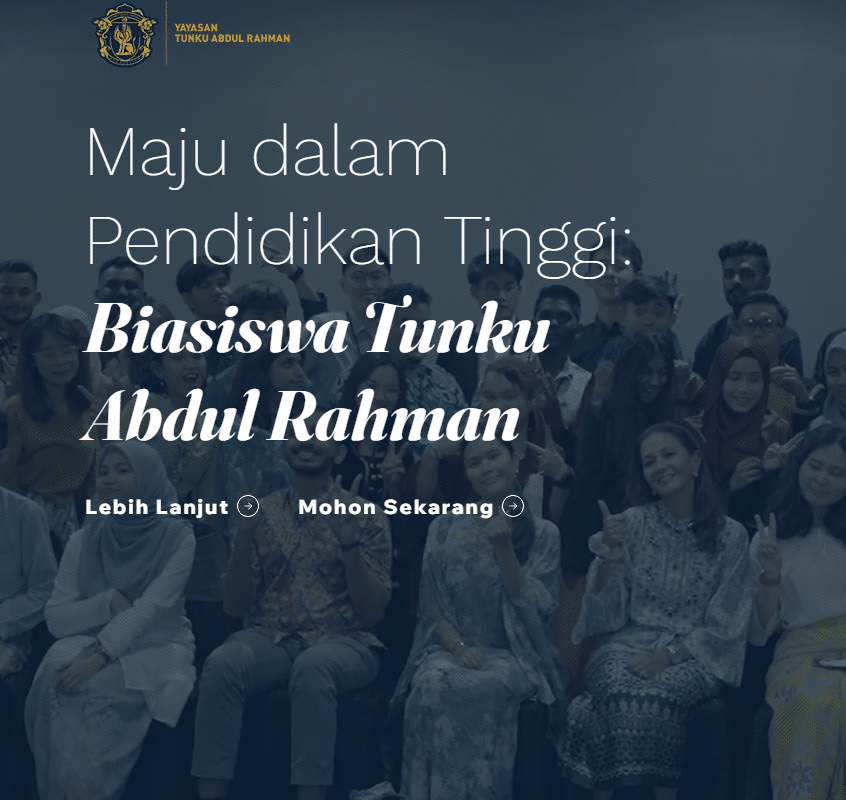 Biasiswa Tunku Abdul Rahman (BTAR) 2025 - website YTAR