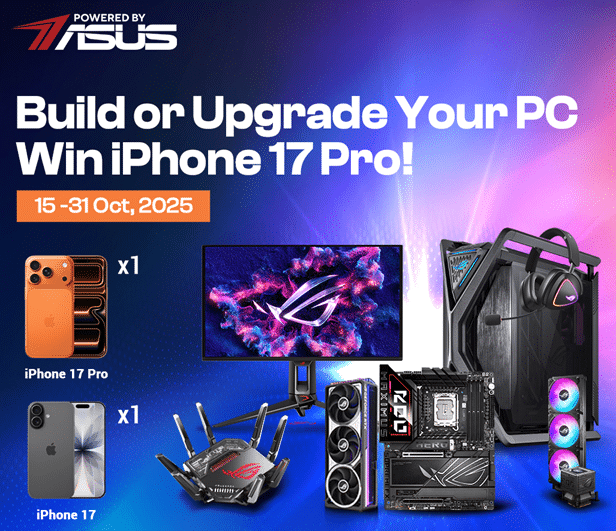 Peluang Hebat Cara Menang iPhone 17 Pro Percuma Dengan Membina PC ASUS